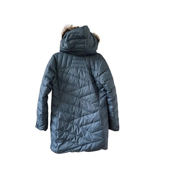 Marmot Down Varma Faux Fur Hooded Long Jacket Women’s Storm Cloud Size Large - Picture 4 of 8